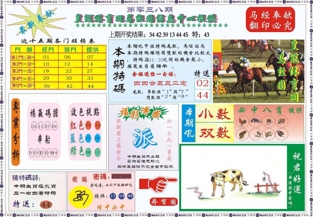 038期体育网马经图[图]