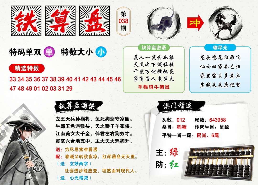 038期澳门铁算盘[图]