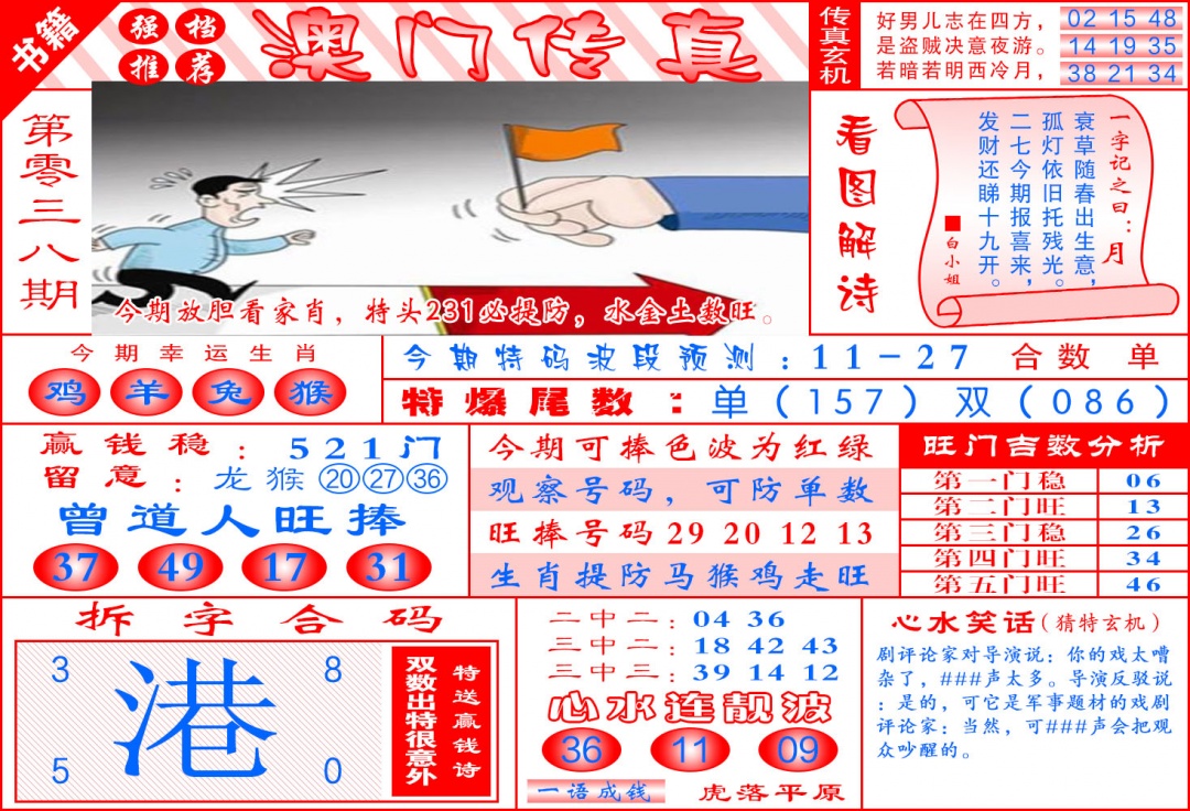 038期澳门传真玄机[图]