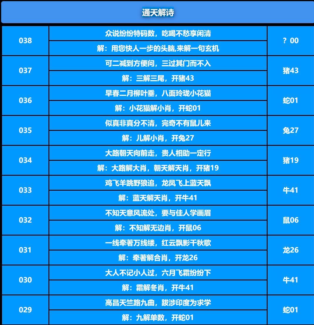 038期通天解诗[图]