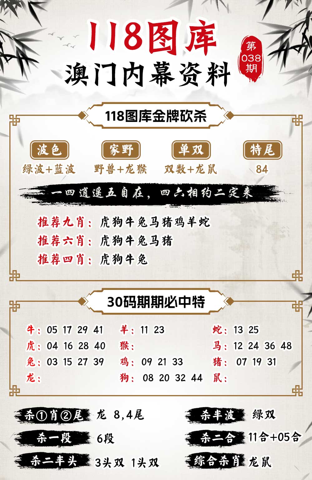 038期118内幕资料[图]