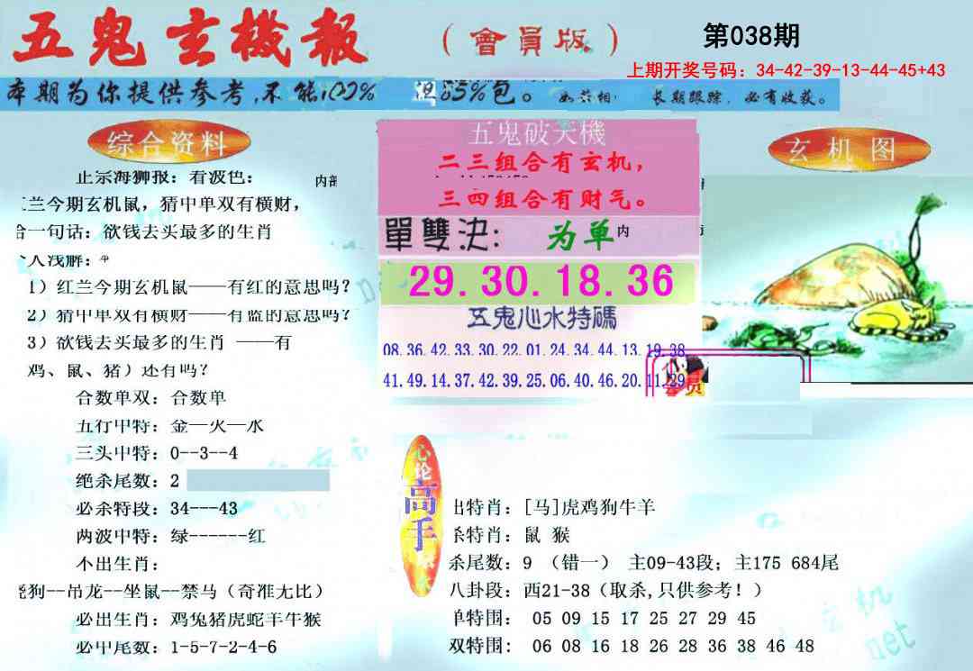 038期新五鬼玄机[图]