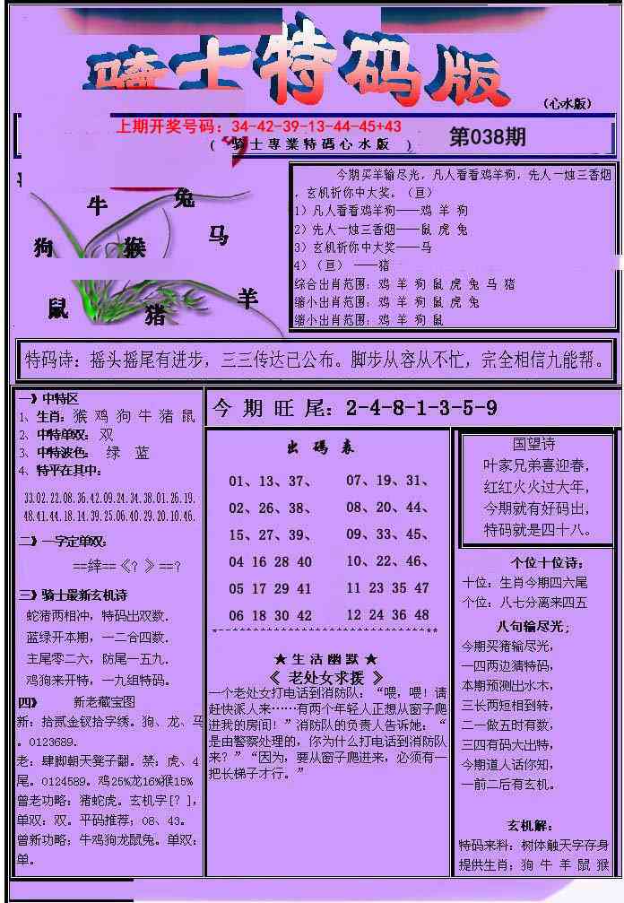 038期骑士特码版[图]