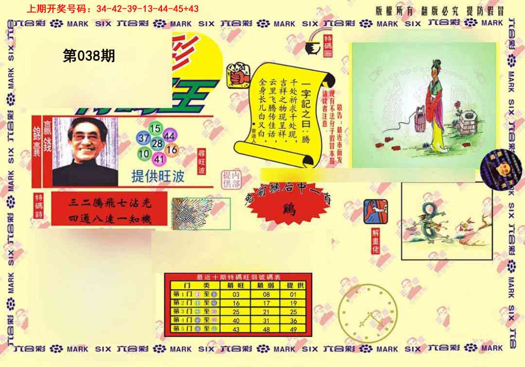 038期心水特码(信封)[图]