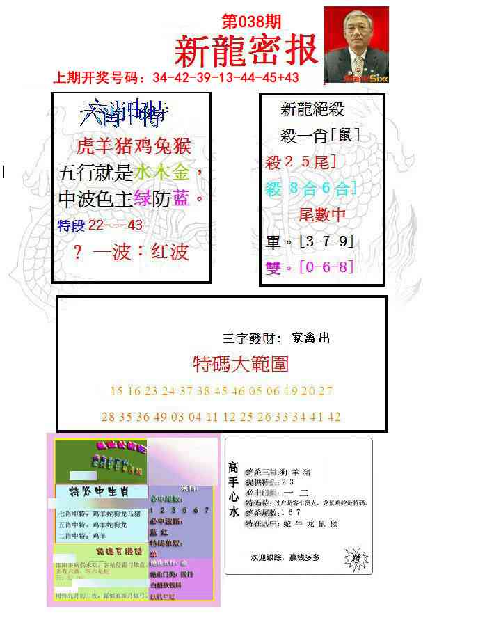 038期新龙密报[图]