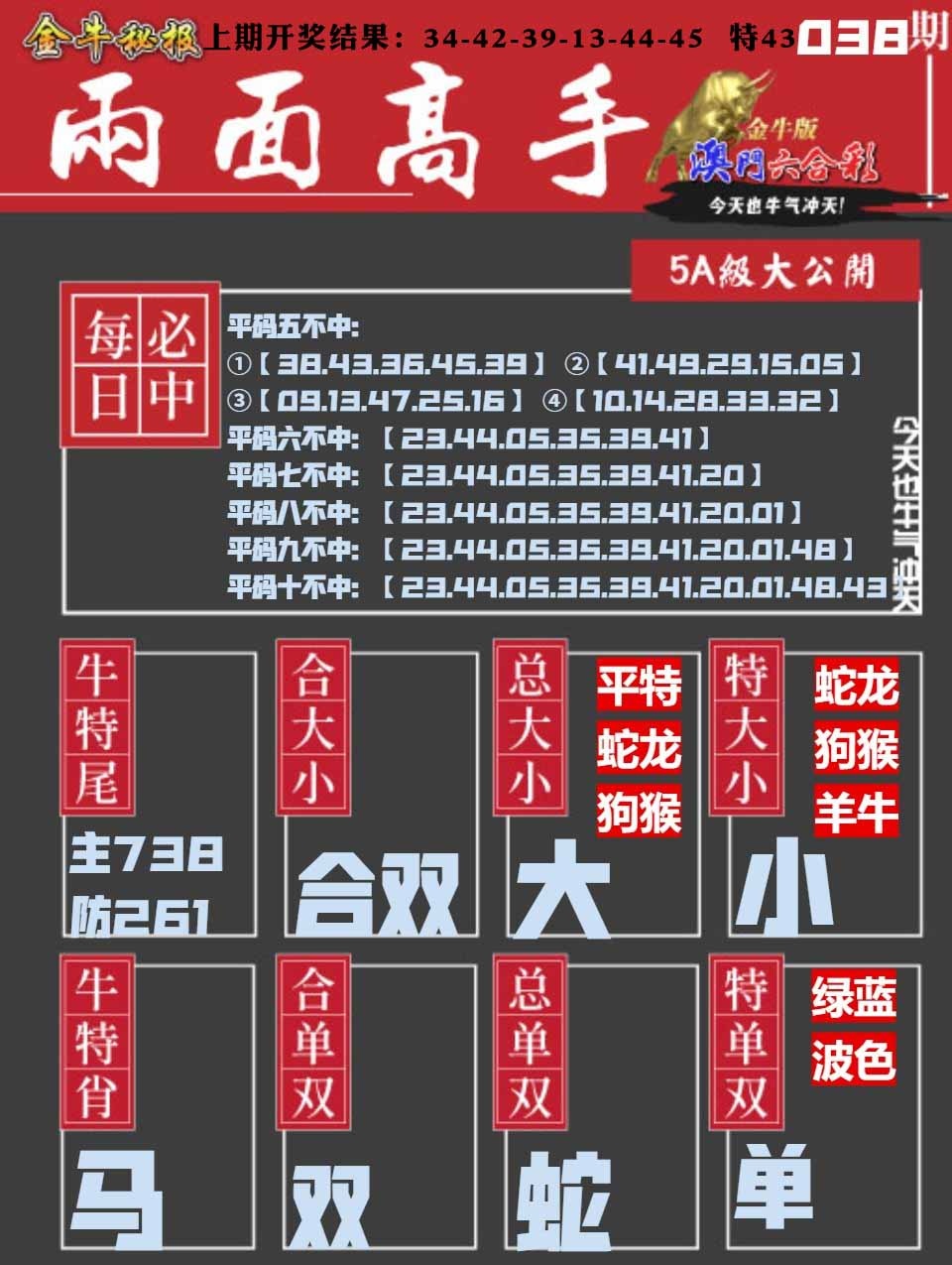 038期金牛两面高手[图]